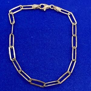 Sterling Silver Paper Clip Chain Bracelet